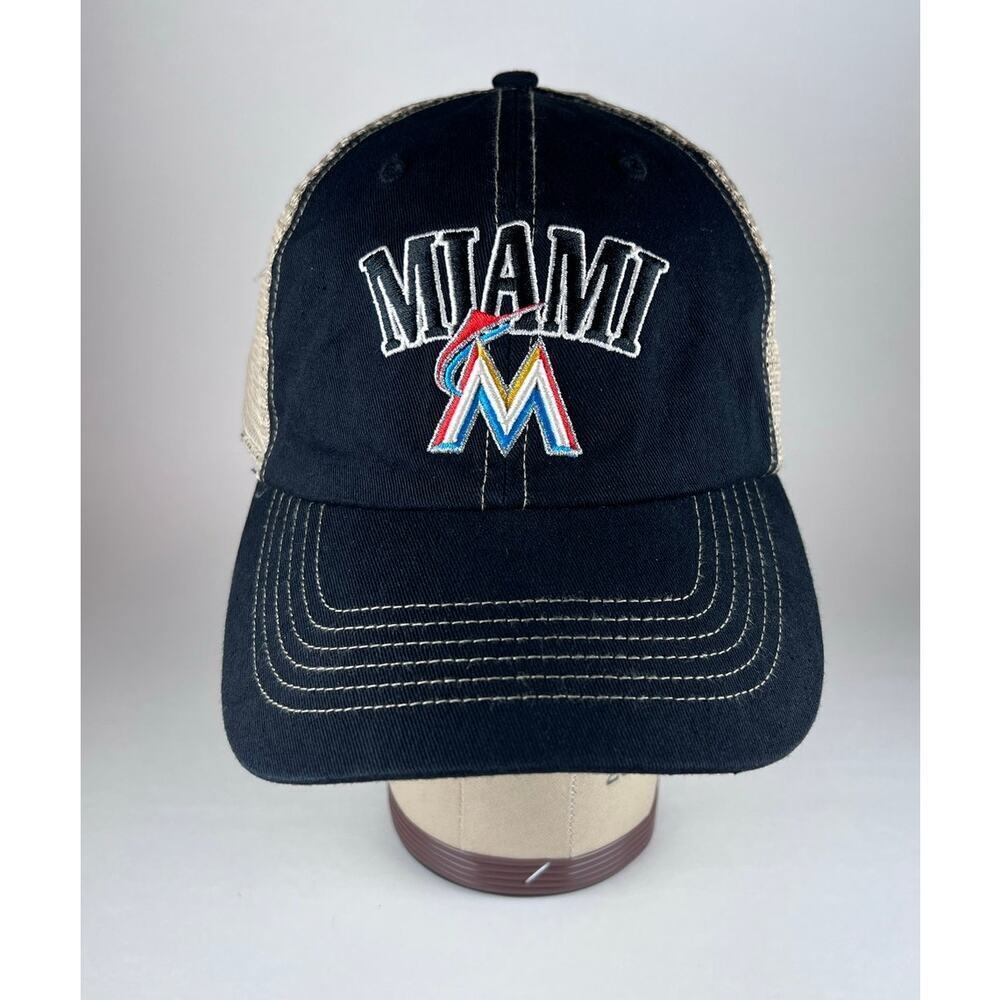 MLB Miami Marlins Genuine Merchandise Adjustable Mesh Baseball Hat Fan Favorite